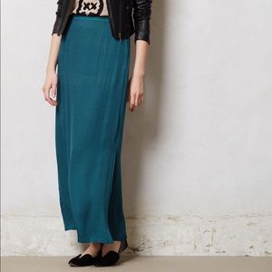 Meadow Rue Teal Maxi skirt size x-small